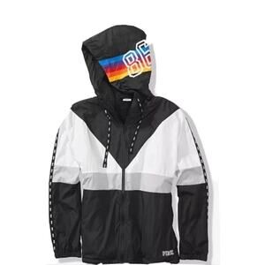Victoria Secret Pink Pullover RAINBOW Limited Edition Sherpa Pride Jacket XS